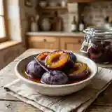 Délicieuses Prunes macérées à l'eau de vie maison