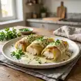 Délicieuses roulades de mer aux endives braisées