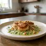 Délicieuses Saint-Jacques aux Amandes et Crème de Persil
