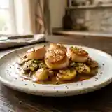 Délicieuses Saint-Jacques aux Champignons et Sauce au Xérès