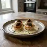 Délicieuses Saint-Jacques Poêlées au Caviar, Sauce Crémeuse et Fines Herbes