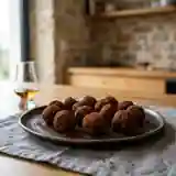 Délicieuses truffes au chocolat noir parfumées au whisky