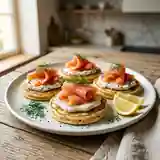Blinis au Saumon et Crème Citronnée