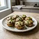 Délicieux champignons farcis aux escargots et carré frais