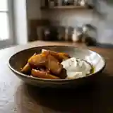 Délicieux dessert aux pommes caramélisées et cannelle