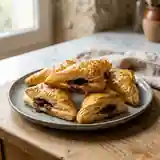 Délicieux feuilletés croustillants aux pruneaux et bacon