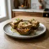 Délicieux fonds d'artichauts au foie gras, une entrée raffinée