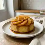 Délicieux gâteau de semoule aux pommes caramélisées fondantes