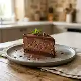 Délicieux gâteau individuel à la mousse au chocolat onctueuse