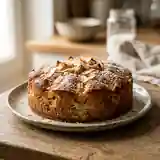 Délicieux gâteau moelleux aux pommes et noix de coco