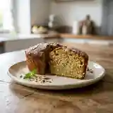 Délicieux gâteau moelleux sucré aux courgettes pour une personne