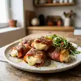 Délicieux Petits Fromages de Chèvre Enveloppés au Jambon Cru