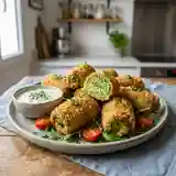 Délicieux roulés de brocolis au fromage fondant
