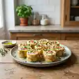 Délicieux roulés de crêpes garnis pour un encas gourmand