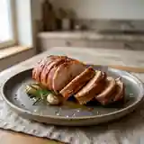Dinde rôtie au lard croustillant : recette savoureuse et facile