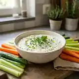 Dip crémeux aux herbes fraîches pour légumes croquants