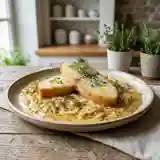 Elbot fumé à la fondue d'endives : recette gourmande et savoureuse