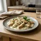 Émincé de volaille crémeux au gorgonzola