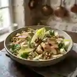 Endives, poulet doré et bleu