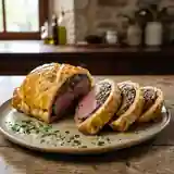 Épaule d'agneau en croûte croustillante farcie aux champignons savoureux