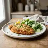 Escalope de dinde croustillante au parmesan et herbes