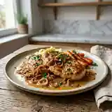 Escalopes de dinde fondantes aux échalotes caramélisées