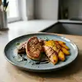Escalopes de foie gras poêlées aux mangues caramélisées