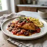 Escalopes de poulet à la sauce tomate aux olives : recette facile et savoureuse