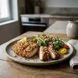 Escalopes de poulet panées aux noisettes croustillantes