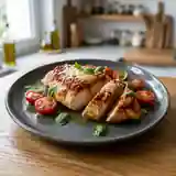 Escalopes de poulet savoureuses au pesto rouge maison
