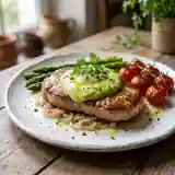 Escalopes de veau fondantes à la crème d'avocat onctueuse