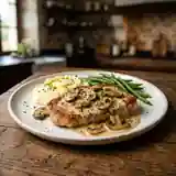 Escalopes jurassiennes savoureuses à la crème et au vin blanc