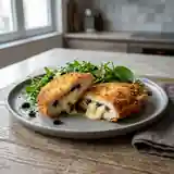 Escalopes panées au gruyère fondant et olives savoureuses