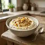 Faisselle crémeuse amandes et miel citronné
