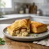 Feuilleté croustillant aux Saint-Jacques et crème