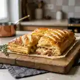 Feuilleté lard et fromage fondu