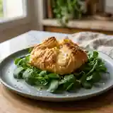 Feuilleté de Saint-Marcellin chaud sur lit de mâche : recette gourmande et facile