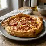 Feuilleté fondant au chèvre et tomates fraîches