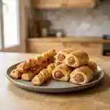 Feuilletés apéritifs maison : allumettes au fromage et feuilletés à la saucisse