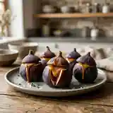 Figues fraîches farcies au caramel laitier onctueux