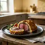 Filet de bœuf en croûte croustillante et sauce au madère raffinée