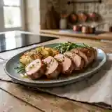 Filet de porc rôti à la suisse pour un dimanche gourmand