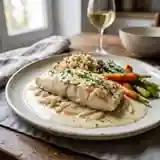 Filet de silure braisé au vin de Savennières : recette raffinée et savoureuse