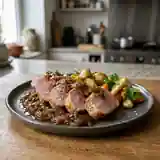 Filet mignon de porc fondant à la compote d'oignons caramélisés