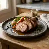 Filet mignon laqué au miel et à la vanille