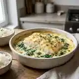 Filets de cabillaud à la florentine : recette savoureuse aux épinards et sauce crémeuse