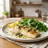 Filets de cabillaud fondants au beurre parfumé aux anchois