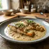 Filets de lieu à la crème onctueuse au cidre