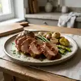 Filets de porc caramélisés au sirop d'érable et épices douces