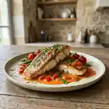 Filets de Rascasse à la Sauce Crémeuse au Poivron Rouge